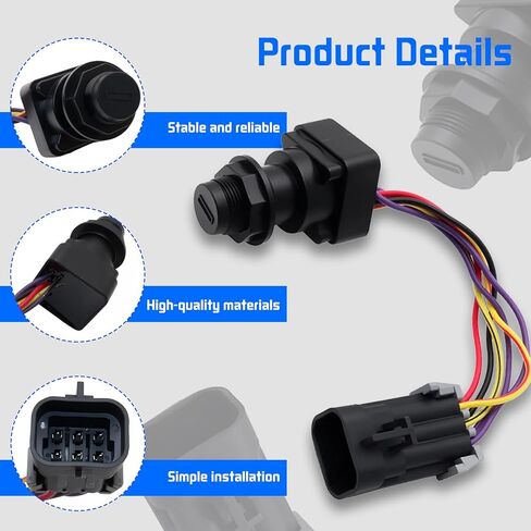 Ignition Key Switch with Harness Compatible with Mercury Marine Quicksilver Outboard Motor, 3-Position Boat Engine Ignition Key Switch Replacement for 87-897716K01 897716 8M0059686 in Saudi Arabia