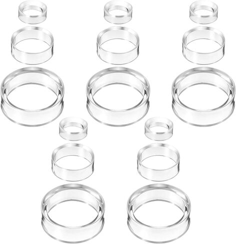 15 Pcs Clear Sphere Stands, Plastic Acrylic Clear Sphere Holder for Crystal Ball Golf Ball, Baseball, Tennis Balls, Marbles, Collections - 3 Sizes (Small, Medium, Large) in Saudi Arabia
