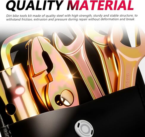 مجموعة أدوات الدراجات النارية 8 قطع مع حقيبة تخزين، مجموعة أدوات الدراجات النارية متعددة الأدوات تتضمن مفتاح ربط ومفك براغي وزردية ومقبس شرارة ومجموعة أدوات احترافية للدراجة الترابية in Kuwait