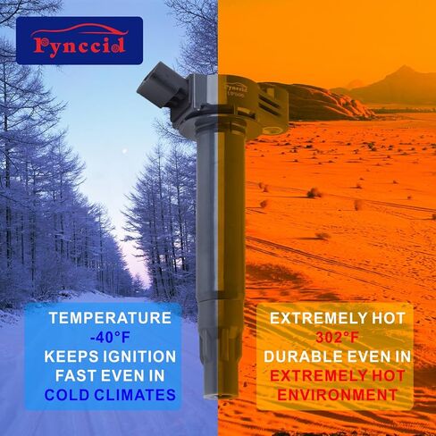 UF506 High-Performance Ignition Coils & Iridium Spark Plugs Set of 6 Compatible with 2004-2008 Toyota Highlander/Sienna/Solara/Camry & Lexus ES330/RX330 3.3L V6 - Replaces UF506 in Kuwait