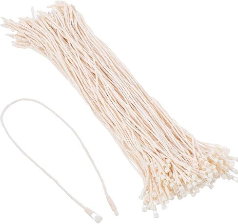 200Pcs 7.8 Inch Cotton Hang Tag String Fasteners, Hanging Rope Snap Lock Pin Loop Fastener Hook Ties Plastic Tags Ties for Clothes Tag, Price Tags, Shoes Snap Lock, Luggage Label (Black) in Saudi Arabia