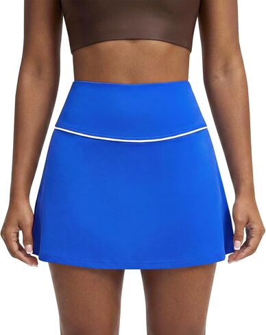 High Waisted Tennis Skirts for Women with 2 Pockets Mini Athletic Golf Skorts with Built in Shorts Workout Pickleball in Saudi Arabia