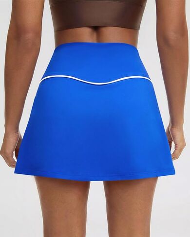 High Waisted Tennis Skirts for Women with 2 Pockets Mini Athletic Golf Skorts with Built in Shorts Workout Pickleball in Saudi Arabia