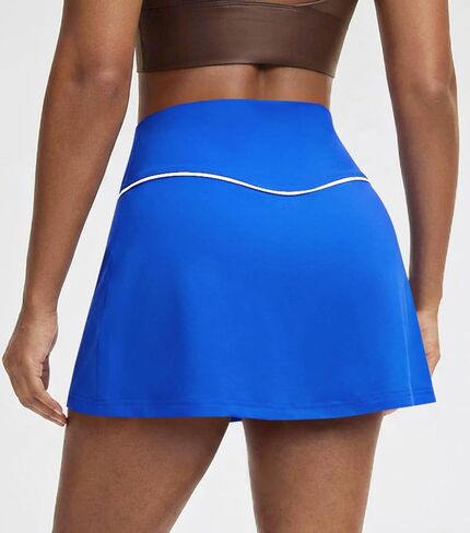 High Waisted Tennis Skirts for Women with 2 Pockets Mini Athletic Golf Skorts with Built in Shorts Workout Pickleball in Saudi Arabia