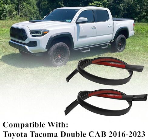 2Pcs Roof Drip Molding Weatherstrip Fit for Toyota Tacoma Double CAB 2016-2023, Pair Roof Trim Weather Stripping Rubber Seal Kit Replace 75552-04080 75552-04081 75552-04082 75551-04080 75551-04082 in Saudi Arabia