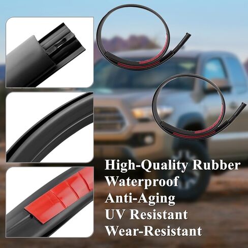2Pcs Roof Drip Molding Weatherstrip Fit for Toyota Tacoma Double CAB 2016-2023, Pair Roof Trim Weather Stripping Rubber Seal Kit Replace 75552-04080 75552-04081 75552-04082 75551-04080 75551-04082 in Saudi Arabia