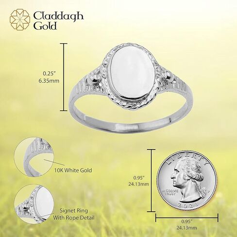 خاتم خاتم بيضاوي من الفضة الإسترليني عيار 925 قابل للنقش مع تفاصيل حبل ومزمار وساق مدببة in Kuwait