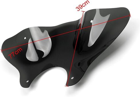PSLER 7/8" الزجاج الأمامي للطراد مع مجموعة تركيب للدراجات النارية العالمية (أسود) in Kuwait