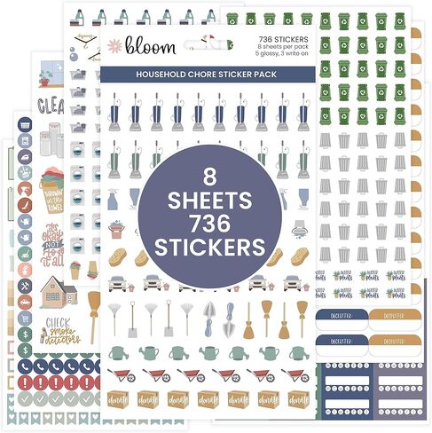 bloom daily planners Budget Planner Stickers for Personal Finance, Budgeting, Money, Bill, Debt and Expense Tracking (8 Sheets, 875 Stickers per Pack) in Saudi Arabia