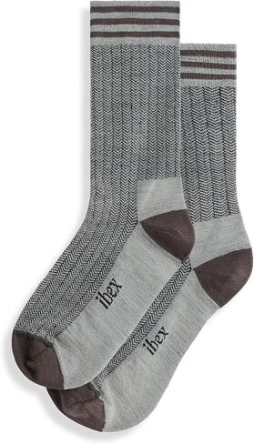 IBEX Merino Wool Nomad Herringbone Unisex Hiking Socks | Crew Socks with Seamless Toe & Arch Support in Saudi Arabia