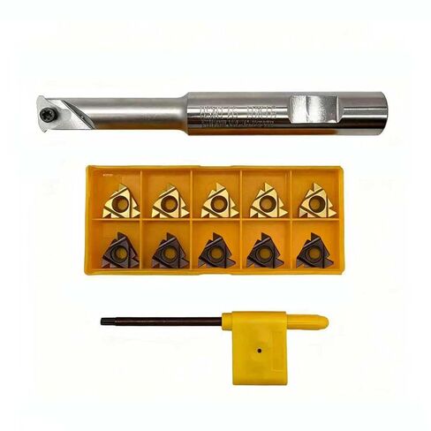 1/2" SNL0013M16 Internal Threading Boring Bar 5/8" SER1616H16 Lathe Threading Holder with 10pcs 16ER AG60 Carbide Inserts External Carbide Threading Inserts in Saudi Arabia