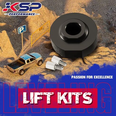 مجموعات رفع التسوية الأمامية مقاس 2 بوصة من KSP، تناسب 1981-1996 Ford F150، 1983-1996 Ranger، 1991-1994 Explorer، Navajo، مجموعة تسوية أمامية مقاس 2 بوصة مع مسمار 5/8 بوصة (الدفع الرباعي فقط) in Saudi Arabia