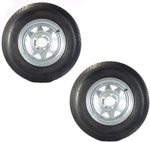 eCustomrim 2-Pack Trailer Tires Rims ST185/80D13 185/80D-13 5 Lug Galvanized Spoke Wheel - 2 Year Warranty w/Roadside in Saudi Arabia