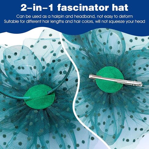 6 PCS Women's Fascinators - Elegant Vintage Style Fascinators Hats for Women Tea Party with Feathers, Mesh and Flowers in 6 Colors for Derby, Weddings, Cocktail Events Multicolor in Saudi Arabia