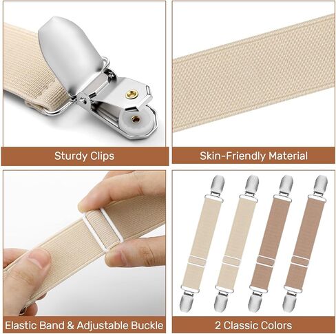 2 Pairs Elastic Shoe Straps Adjustable Anti-Loose Shoe for Mules Clogs Footbed Cork Platform Slipper Suede Leather Mules Shoes Potato Boot Sandals Cotton Slippers in Saudi Arabia