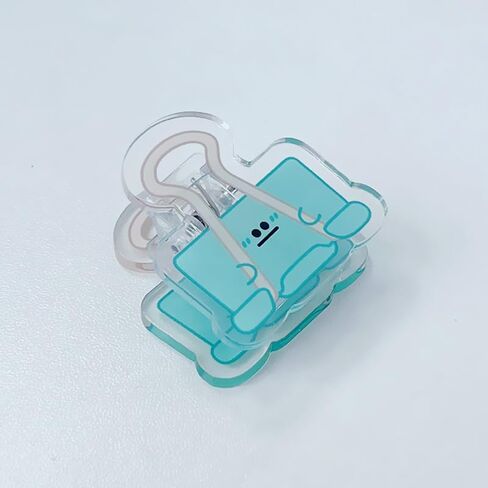 Cute Binder Clips, Large Paper Clips Office Supplies Paper Clamps with Cute Expression Face,for Office,Teacher Gifts and Kitchen(4Pcs-Blue) in Saudi Arabia