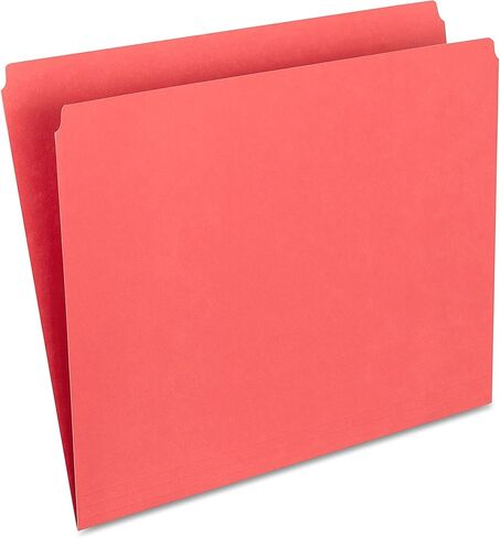 Staples File Folder, Letter Size, Straight‑Cut Tab, Red, Durable Paper Stock, 200/Carton in Saudi Arabia
