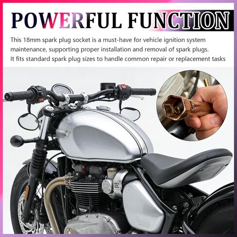 16-18mm Motorcycle Spark Plug Wrench,Double Ended 5/8 Spark Plug Socket Wrench for Detaching Sparks Plugs,Essential Motorcycle Sparks Plugs Tool with Labor-Saving Lever in Saudi Arabia