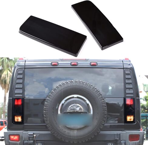 Car Taillight Cover Fit for Hummer H2 2003-2009, Smoked Tail Light Shell Trim Cover, Rear Tail Lamp Decorative Protection Trim, 2PCS, Transparent Gray (Tail Light) in Saudi Arabia