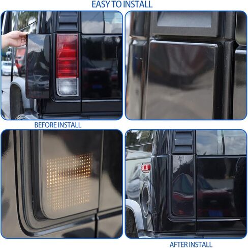 Car Taillight Cover Fit for Hummer H2 2003-2009, Smoked Tail Light Shell Trim Cover, Rear Tail Lamp Decorative Protection Trim, 2PCS, Transparent Gray (Tail Light) in Saudi Arabia