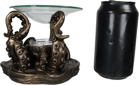 Ebros Nautical Ocean Marine Gigantic Kraken Octopus Rising Out of The Waters Oil Warmer Or Wax Tart Burner Aroma Scent Diffuser Tea Light Candle Holder Statue Sea Octopuses Cthulhu Decorative Accent in Saudi Arabia