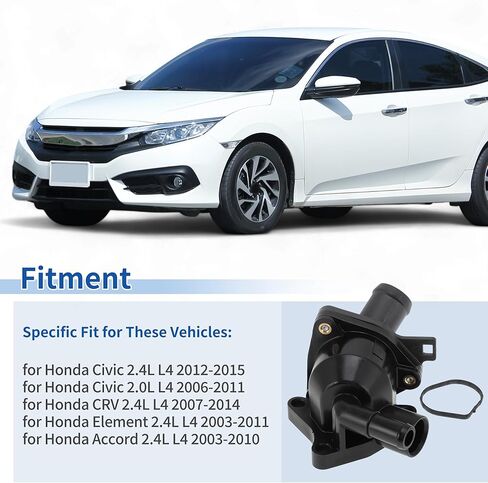 مجموعة مبيت منظم حرارة مبرد المحرك لهوندا سيفيك 2.4L 12-15 2.0L 06-11 لـ CRV 2.4L 07-14 لعنصر أكورد 2.4L 03-10 No.19320-RAA-A01 in Saudi Arabia