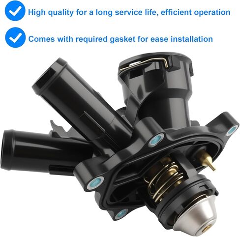 Allmotorparts Thermostat Housing Assembly Compatible with Mercedes Benz 1.8L - 2012-2015 C250, 2012-2015 SLK250, Replace 2712000315, 2712000115, 2712000215 - Years 2012 2013 2014 2015 in Saudi Arabia
