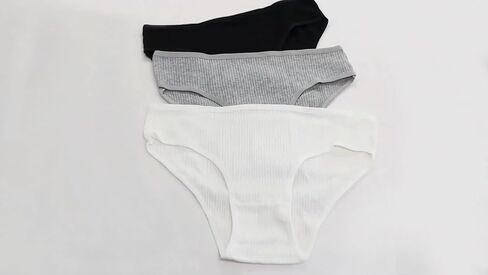 3 PCS Low Rise Underwear Women, Soft Ribbed Brief Underwear for Women Daily Use in Saudi Arabia