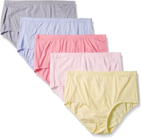 Fruit Of The Loom Women's Plus Size 5 Pack Fit for Me Brief in Saudi Arabia