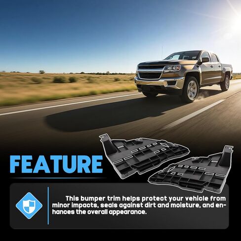 زوج دعامة تثبيت حشو المصد السفلي الأمامي مناسب لسيارة شيفروليه كولورادو 2015-2020 مناسب لجي إم سي كانيون 15-20 LH RH لوحة تباعد التجنيب المصد تحل محل 23450921 23450922 GM1042126 GM1043126 in Kuwait