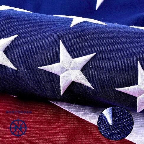 American Flag 12x18 Inch Pack of 2 Boat Marine Flag Made of Wind and Weather Proof Fabric, Heavy Duty US Flag with Sewn Stripes, Embroidered Stars, and Brass Grommets,Outdoor Decorations in Kuwait