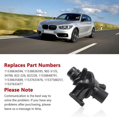 Engine Coolant Thermostat Housing For BMW 228i 14-16 / 320i 13-16 / 328i 12-16 / 428i 14-16 / 528i 12-16 / X1 13-15 / X3 13-16 /X4 15-16 / X5 16 / Z4 12-16 Replaces 11538635689 11538648791 in Saudi Arabia