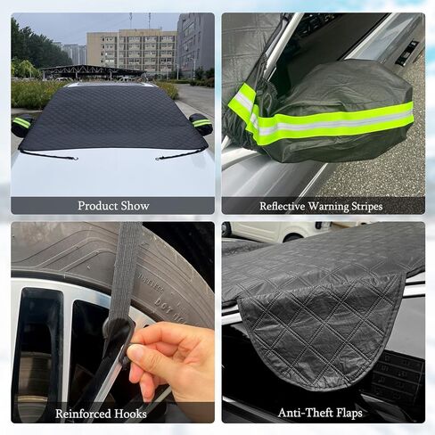 غطاء ثلجي للزجاج الأمامي للسيارة Honda Odyssey 2018-2025 2026، أغطية الزجاج الأمامي للثلج الصقيع مع حواف مغناطيسية، أغطية حماية للثلوج بسمك طبقات مع مرايا جانبية in Saudi Arabia