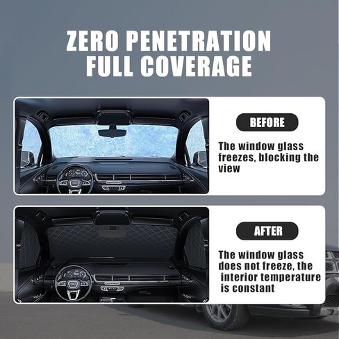 غطاء ثلجي للزجاج الأمامي للسيارة Honda Odyssey 2018-2025 2026، أغطية الزجاج الأمامي للثلج الصقيع مع حواف مغناطيسية، أغطية حماية للثلوج بسمك طبقات مع مرايا جانبية in Saudi Arabia