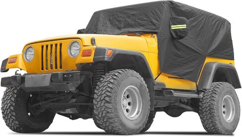 Car Rain Snow Sunshade Cover Accessories for 1997-2006 Jeep Wrangler TJ Windproof Dustproof Scratch Resistant Outdoor UV Protection Auto Cover in Saudi Arabia
