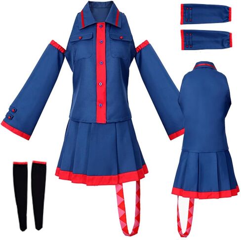 Women Kasane Costume Kasane Blue Uniform Halloween Suit Full Set in Saudi Arabia