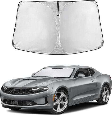 Econour Windshield Sun Shade for Toyota Tundra 2007-2026 Custom Fit Sunshade Sun Visor Protector Foldable Blocks UV Rays Keep Your Car Cooler in Saudi Arabia