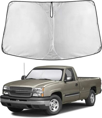 Econour Windshield Sun Shade for Toyota Tundra 2007-2026 Custom Fit Sunshade Sun Visor Protector Foldable Blocks UV Rays Keep Your Car Cooler in Saudi Arabia