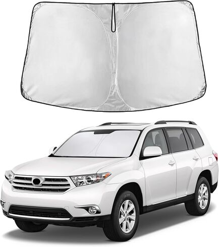 Econour Windshield Sun Shade for Toyota Tundra 2007-2026 Custom Fit Sunshade Sun Visor Protector Foldable Blocks UV Rays Keep Your Car Cooler in Saudi Arabia