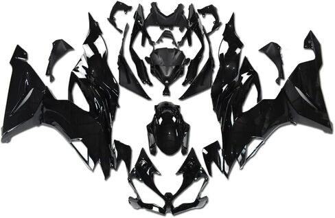 NT هدية لامعة سوداء تناسب كاواساكي نينجا 2019 2020 2021 2022 ZX6R 636 ZX-6R حقن ABS البلاستيك هيكل السيارة طقم الجسم هيكل الجسم 18 19 20 21 A10 in Saudi Arabia