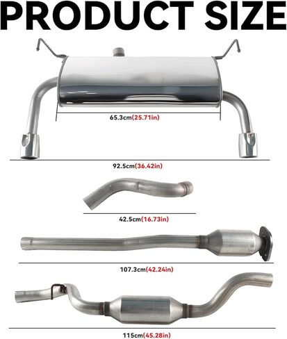 Exhaust Resonator Muffler Pipe Muffler Compatible with Ford Escape 2013 2014 2015 2016 2017 2018 2019 1.5L 1.6L 2.0L 2.5L Engines in Saudi Arabia
