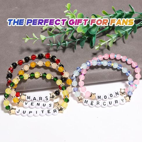 AICase for Sailor Moon Merch Gifts Inspired Bracelets 5 Pcs Stackable Stretch Beaded Friendship Bracelets Costume Cosplay Shirt Poster Sticker Merchandise Gifts for Fans Women Birthday Christmas in Saudi Arabia