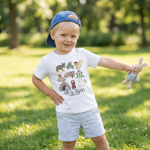 He is Risen Kids Shirt Christian Easter Faith Based Tee Matthew 28 6 Resurrection Graphic Tee for Boys and Girls Sunday Outfit Easter Basket Gift White in Kuwait