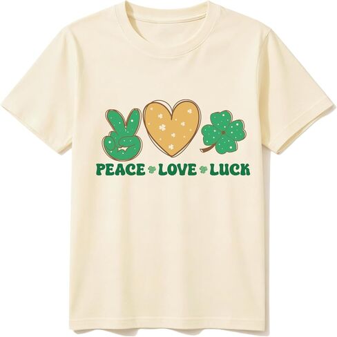 قميص عيد القديس باتريك للأطفال للأولاد والبنات: تي شيرتات قطنية كلاسيكية بياقة دائرية (2-7T) in Kuwait