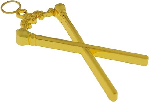 Masonic Lodge Master of Ceremonies Collar Jewel in Gold Tone 3" in Saudi Arabia
