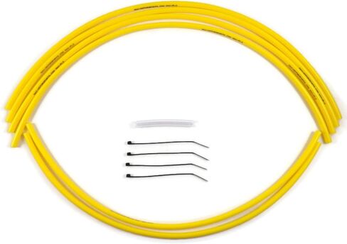 طقم خرطوم تنفيس المكربن ​​المتوافق مع 1987-2006 Yamaha Banshee 350 Mikuni Keihin Carb (4 مم مصارف وعاء ما بعد البيع، أحمر نووي صلب) in Kuwait