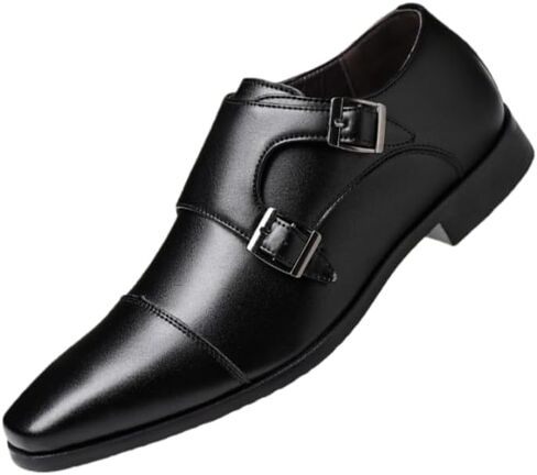 Men's Dress Shoes Monk Strap Loafers for Men Classic Business Formal Derby Fashion Oxford Tuxedo Shoes for All Seasons in Saudi Arabia