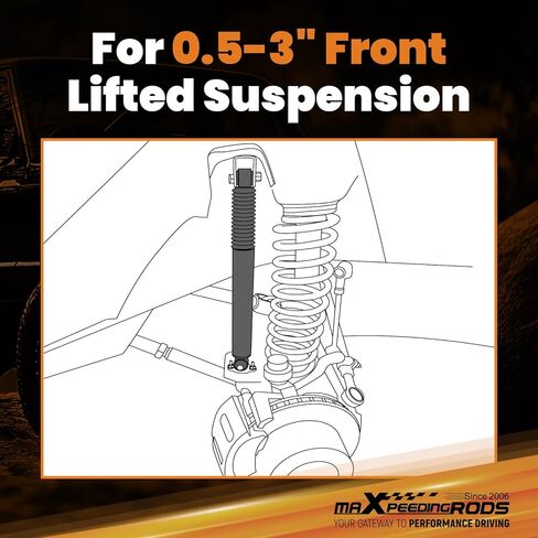 maXpeedingrods Fit 0.5-3" Lift Front Shocks for 1986-2004 Jeep Grand Cherokee ZJ WJ Comanche MJ G1 Version in Saudi Arabia
