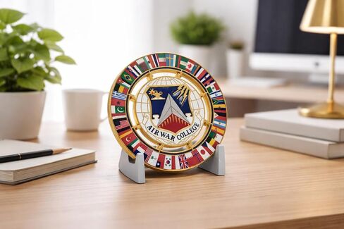 Military Challenge Coin Display Stand - Solid Metal with Anodized Finish - US Vet. Business (Five Pack Obsidian Black) in Saudi Arabia