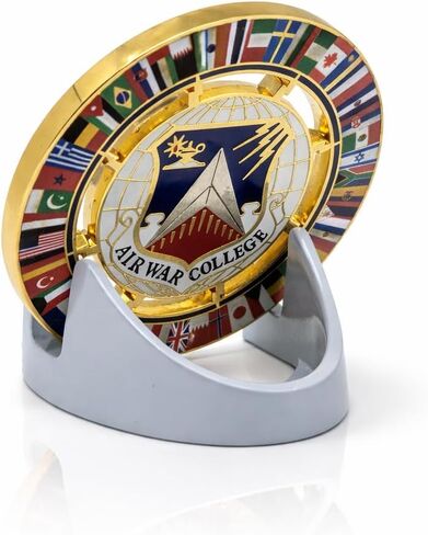 Military Challenge Coin Display Stand - Solid Metal with Anodized Finish - US Vet. Business (Five Pack Obsidian Black) in Saudi Arabia